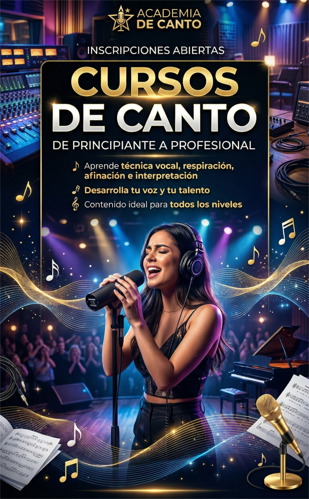 CURSO DE CANTO DE PRINCIPIANTE A PROFESIONAL